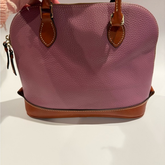 Dooney & Bourke Lavender and Tan Satchel - Picture 2 of 12